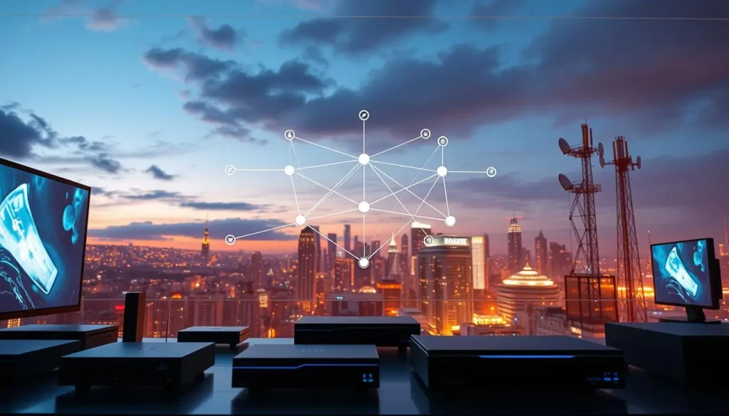 wie funktioniert iptv box: Set-Top-Box empfängt Streaming-Daten vom Router und gibt das Videosignal an den Fernseher aus